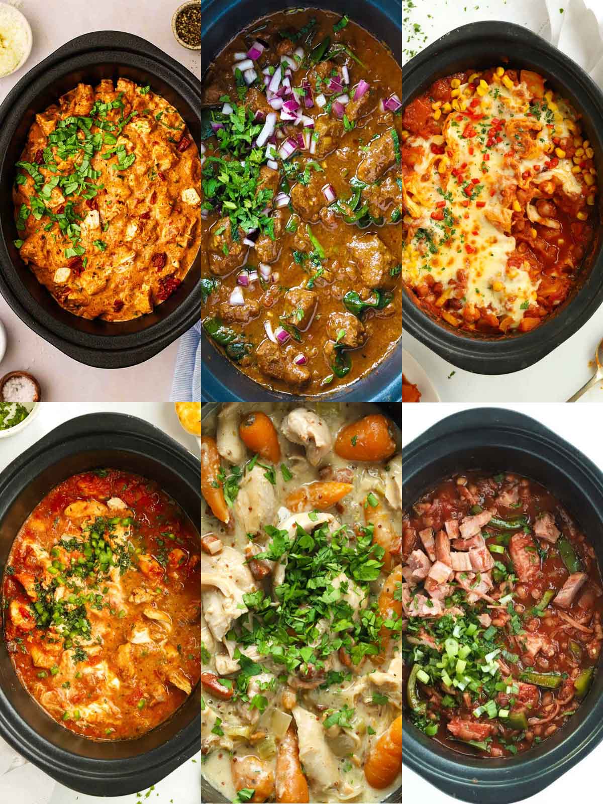 Six dump bag slow cooker recipes suitable for the fridge.