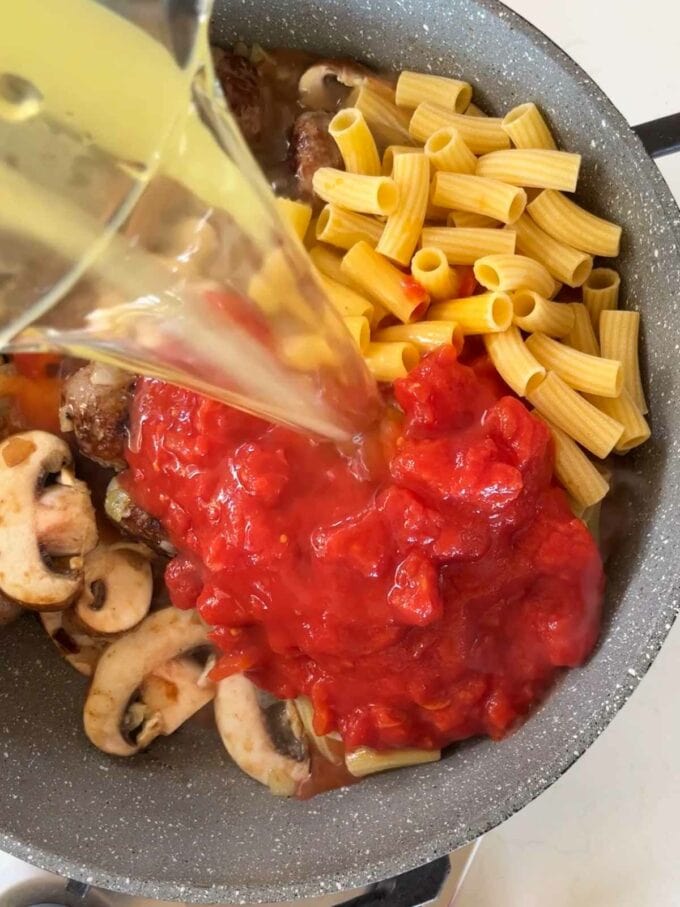 How to make Meatball Pasta Bake. Step 3.