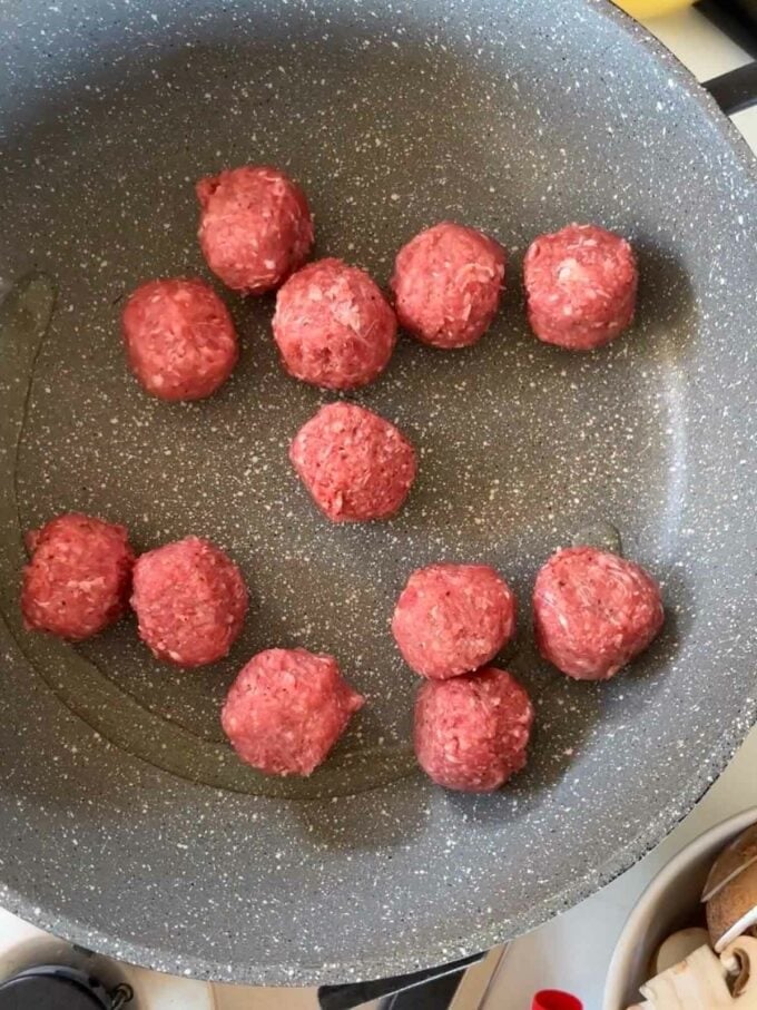 How to make Meatball Pasta Bake. Step 1.