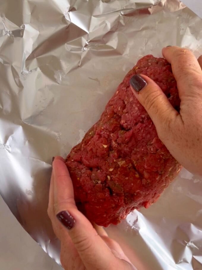 Step 2 of how to make a homemade doner kebab with mince.