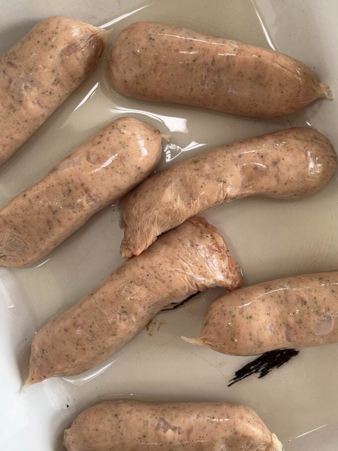 Sausages reading to be roasted - step 2