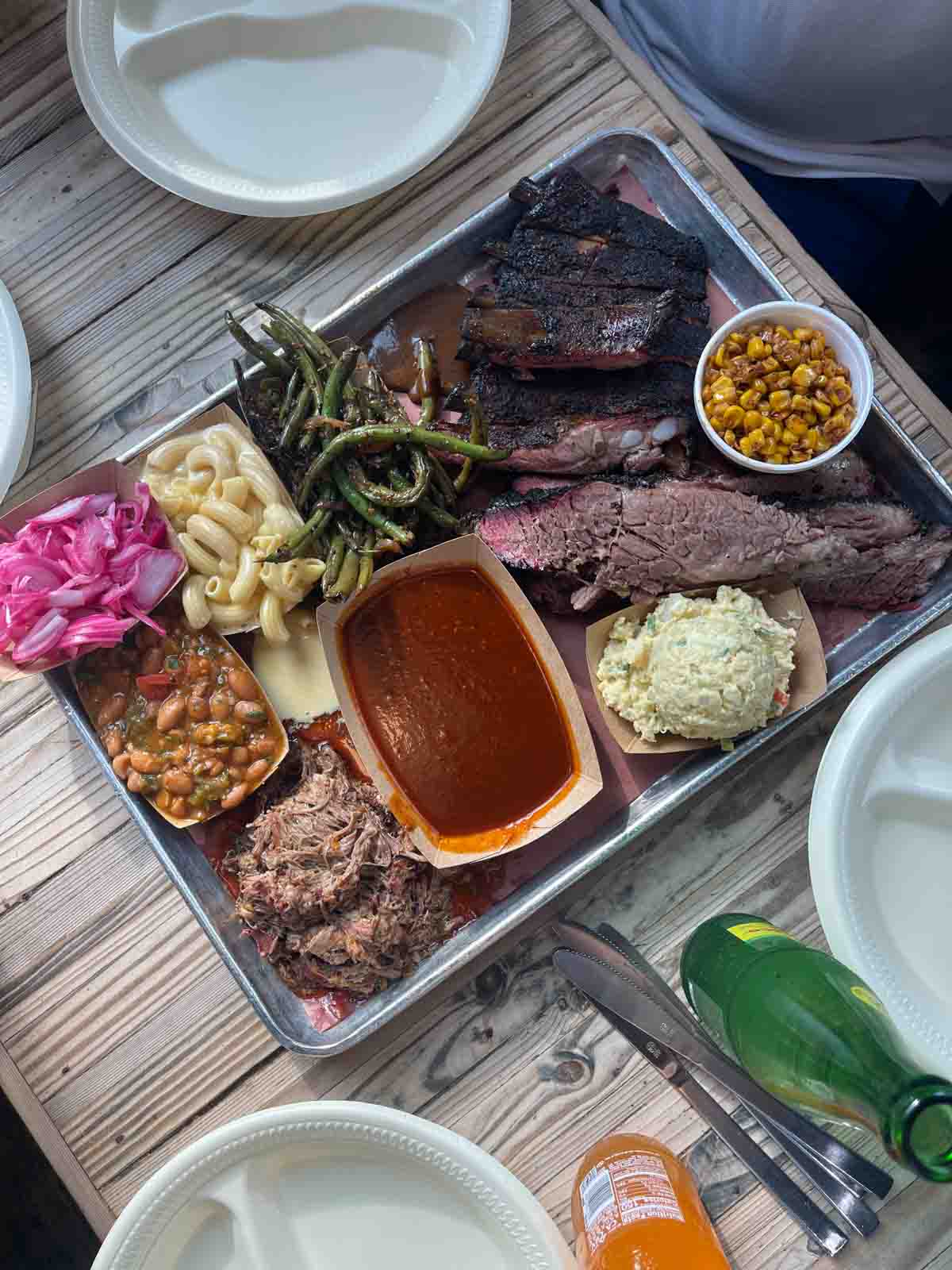 Food from The Pit restaurant Houston.