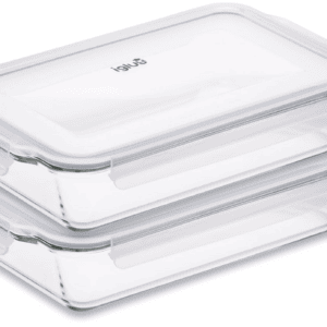 Glass storage containers.